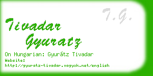 tivadar gyuratz business card